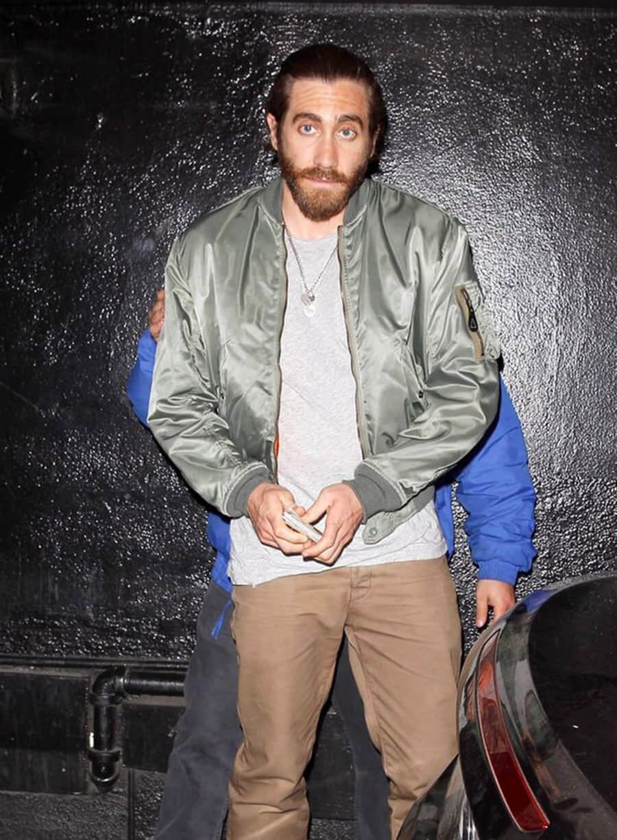 Jake Gyllenhaal Grey Cotton Jacket