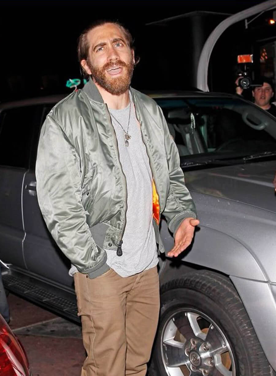 Jake Gyllenhaal Grey Cotton Jacket