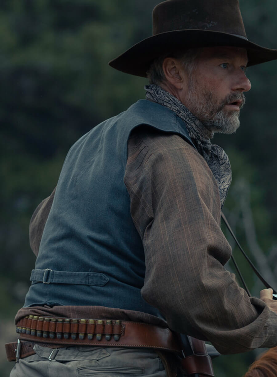 James Badge Dale 1923 Blue Vest