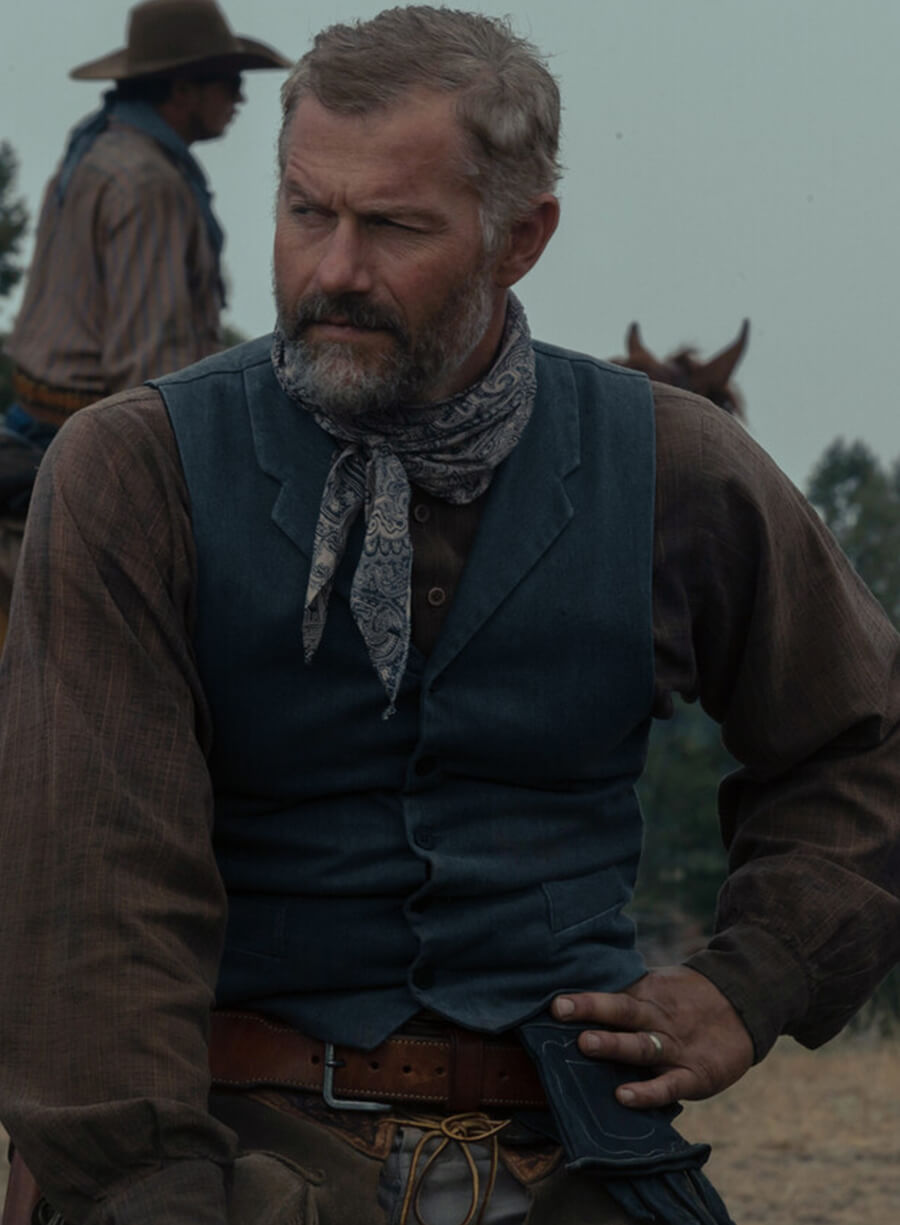 James Badge Dale 1923 Blue Vest