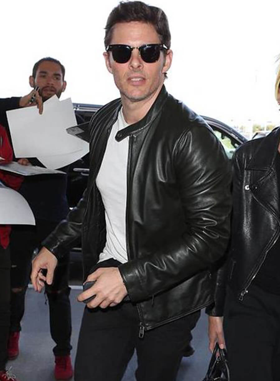 James Marsden Black Leather Jacket