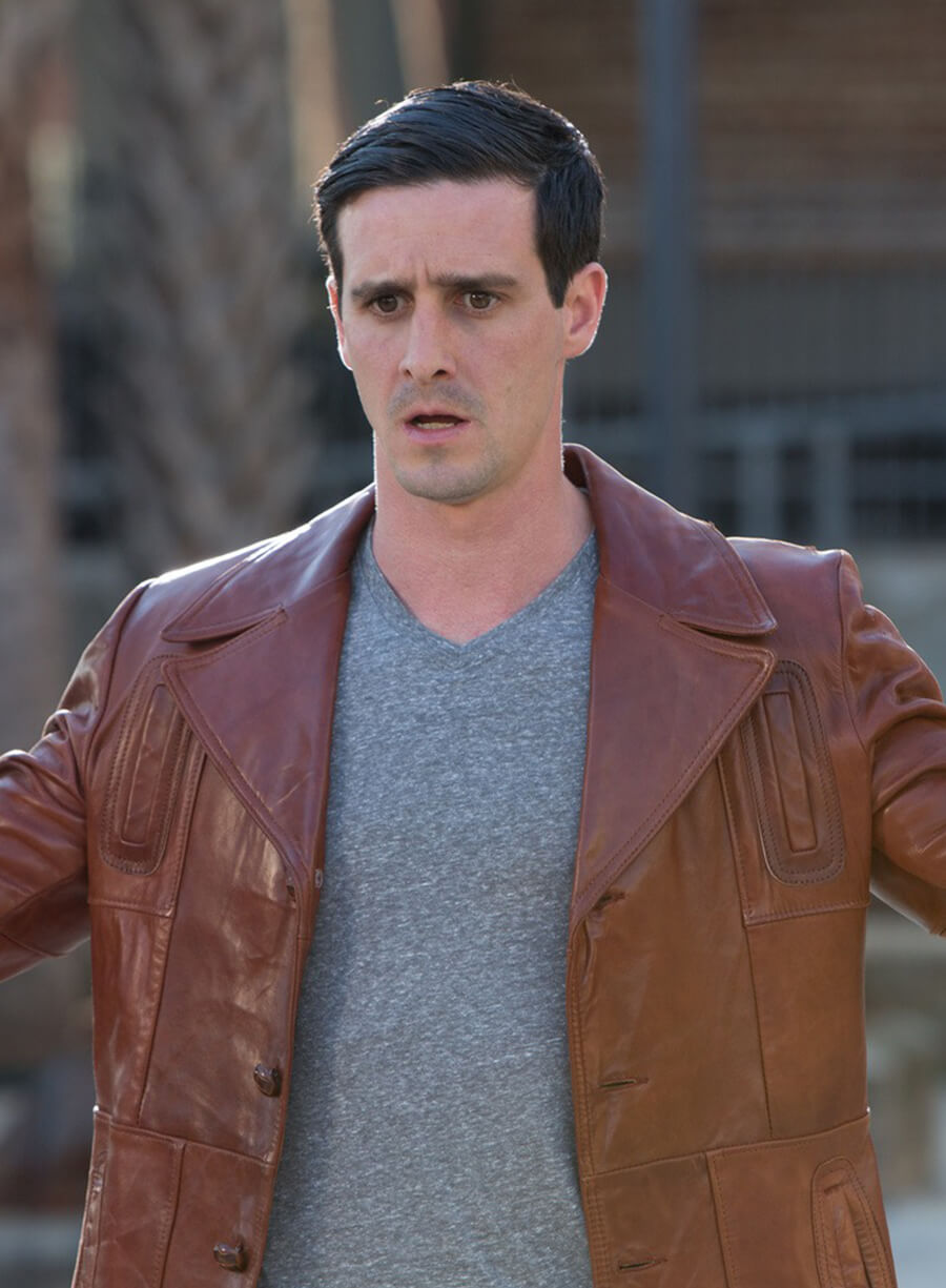 James Ransone Mr. Right Brown Leather Jacket