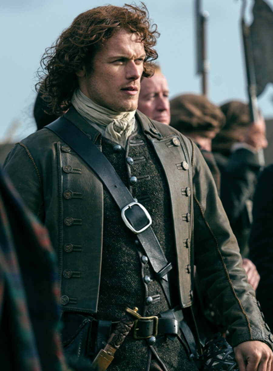 Jamie Fraser Outlander Brown Leather Coat