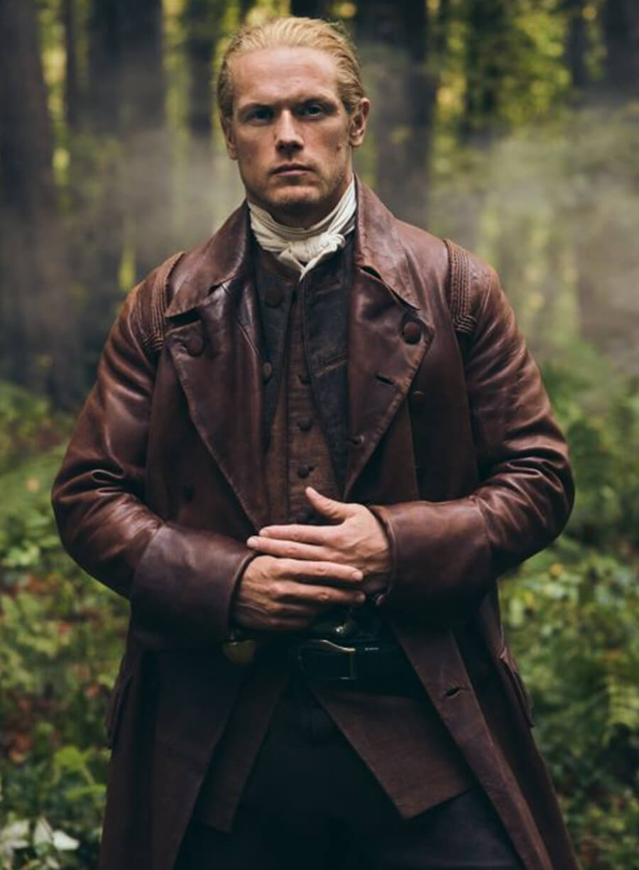 Jamie Fraser Outlander S07 Brown Leather Coat