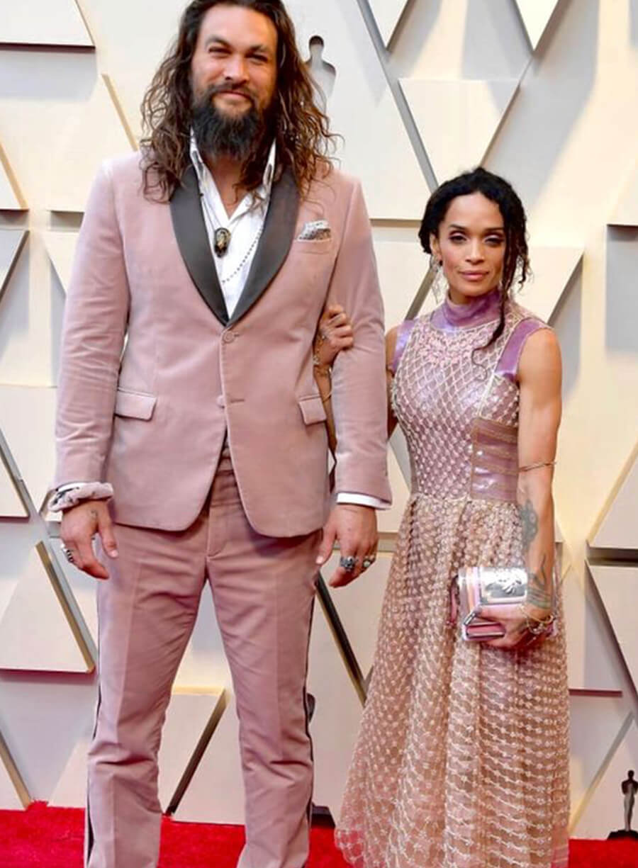 Jason Momoa Pink Velvet Suit