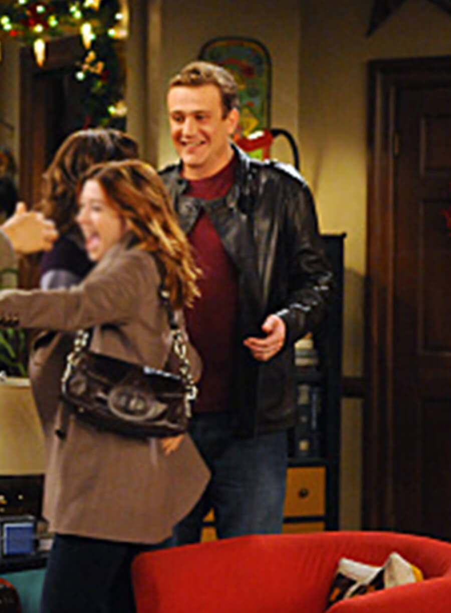 Jason Segel How I Met Your Mother S06 Black Leather Jacket