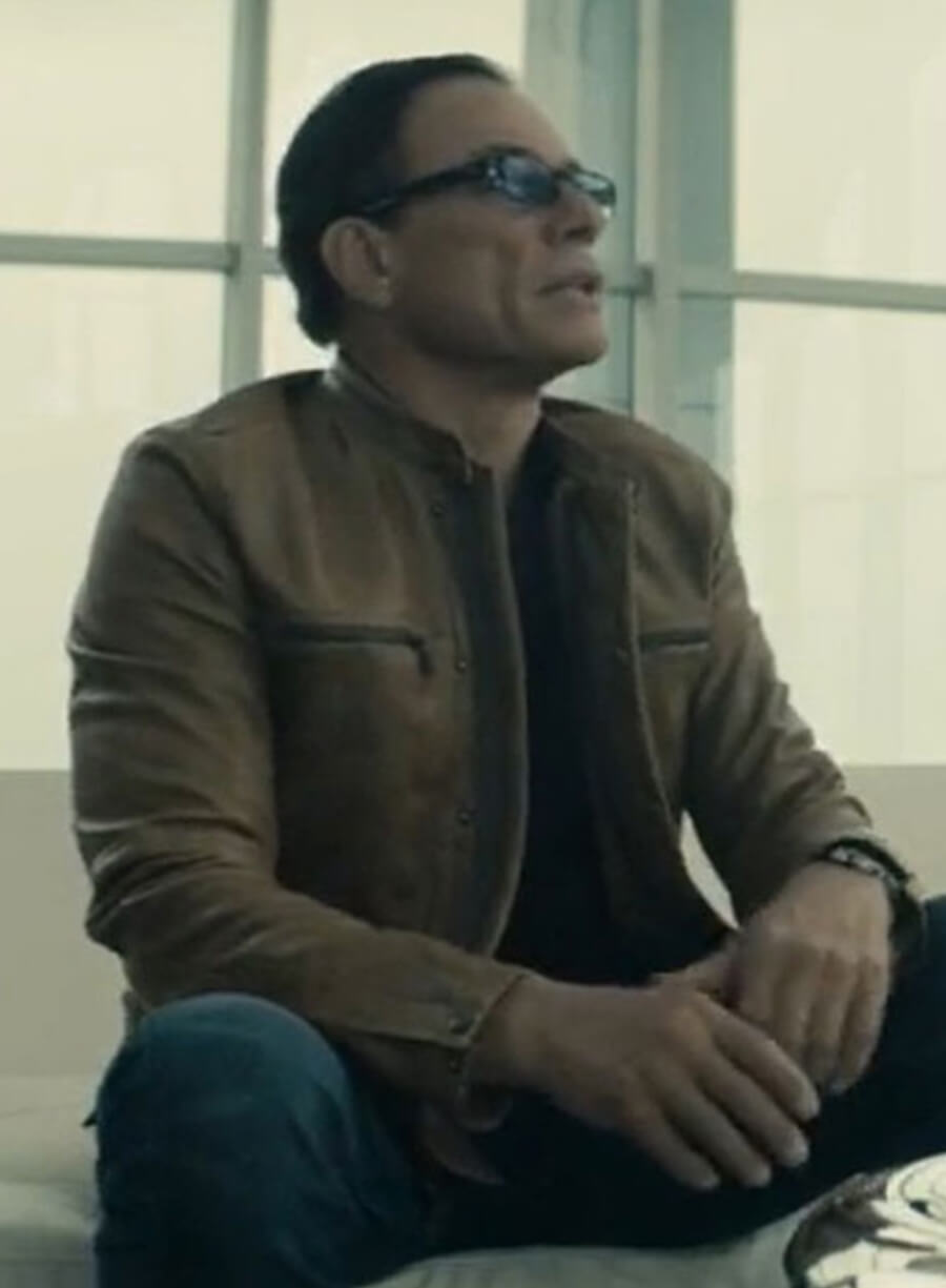 Jean Claude Van Johnson Brown Leather Jacket