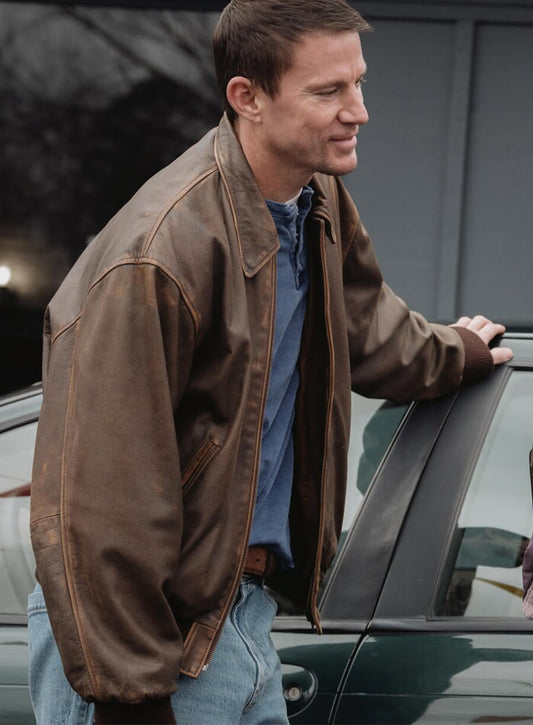 Jeffrey Manchester Roofman 2025 Leather Jacket