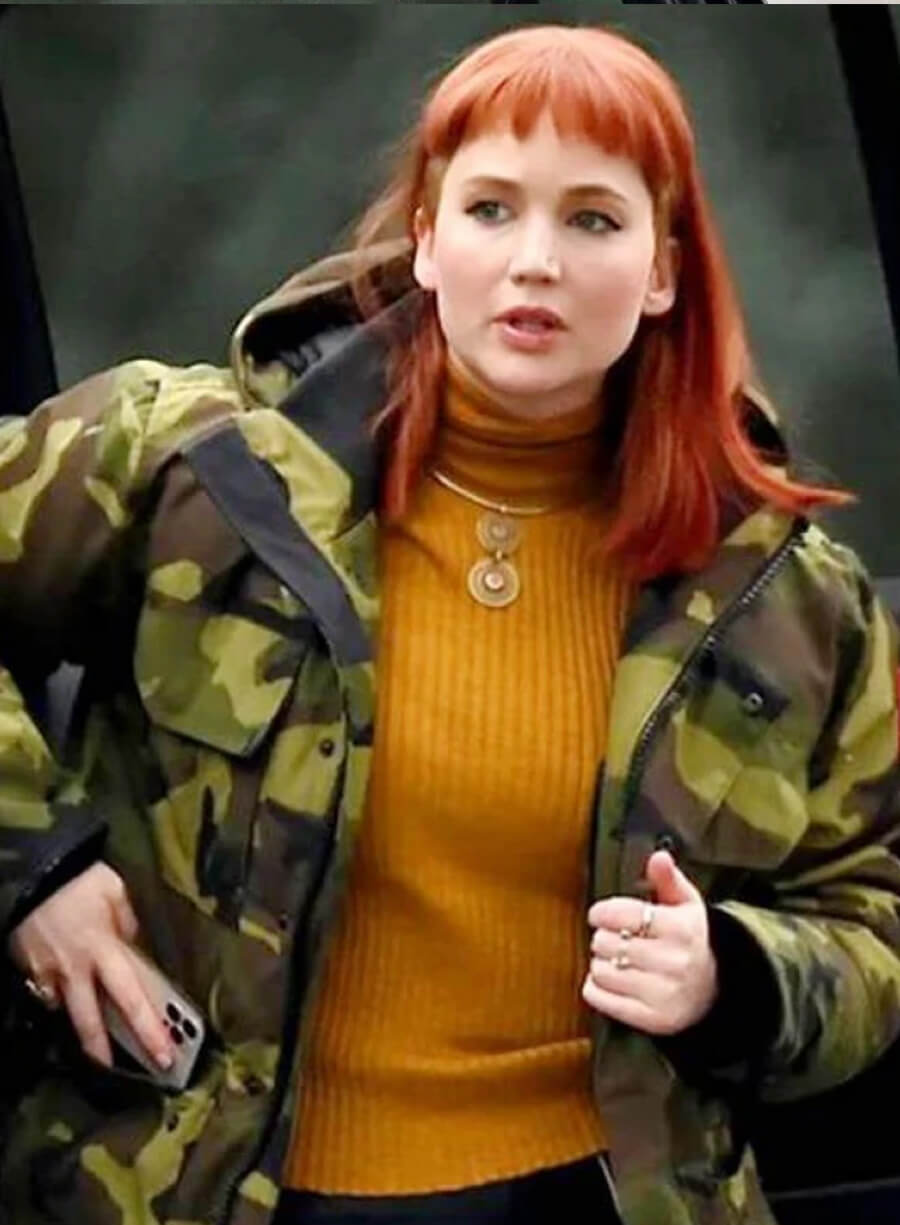 Jennifer Lawrence Don’t Look Up Camouflage Jacket