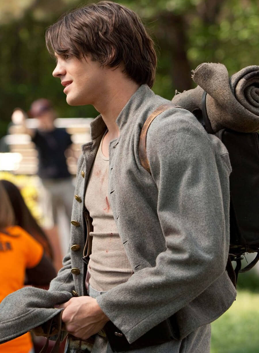 Jeremy Gilbert The Vampire Diaries Grey Wool Jacket
