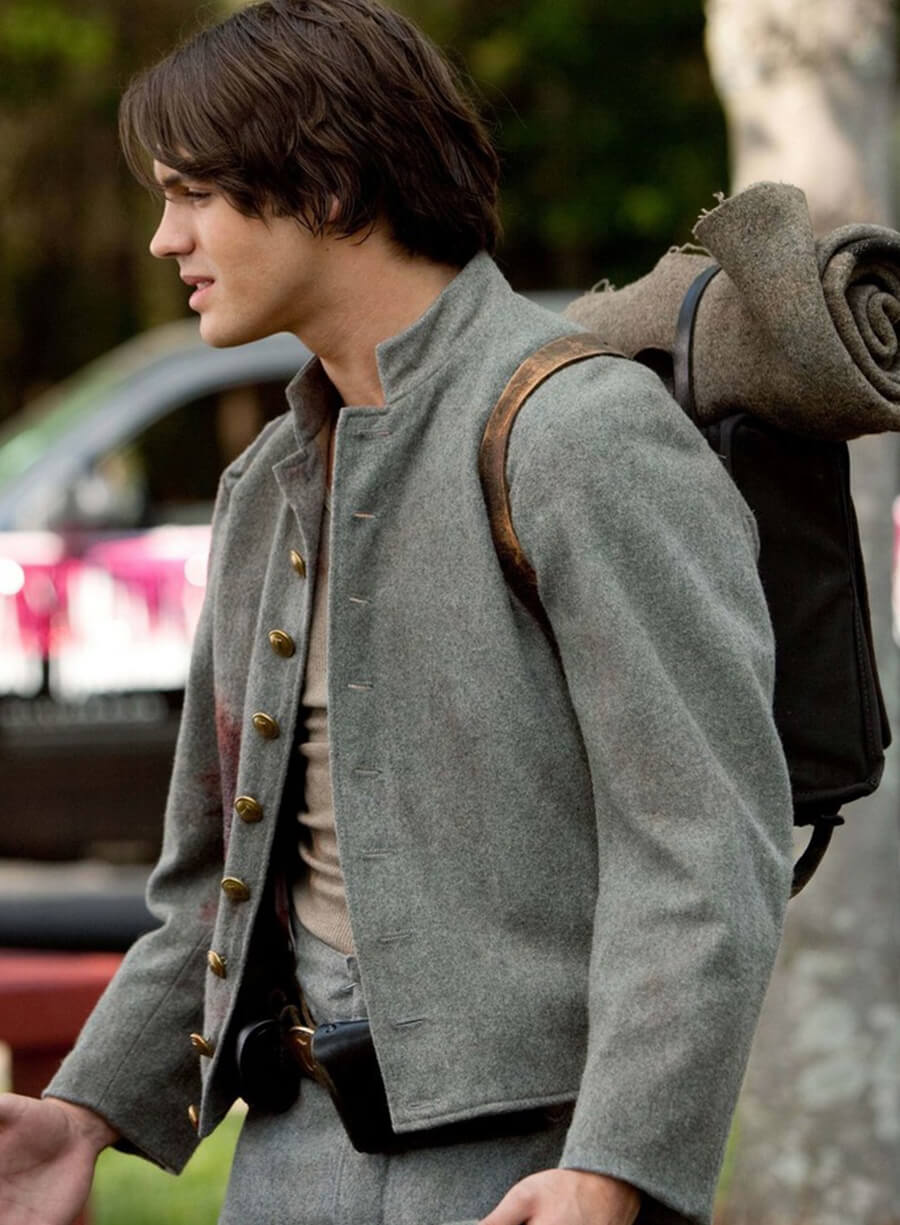 Jeremy Gilbert The Vampire Diaries Grey Wool Jacket