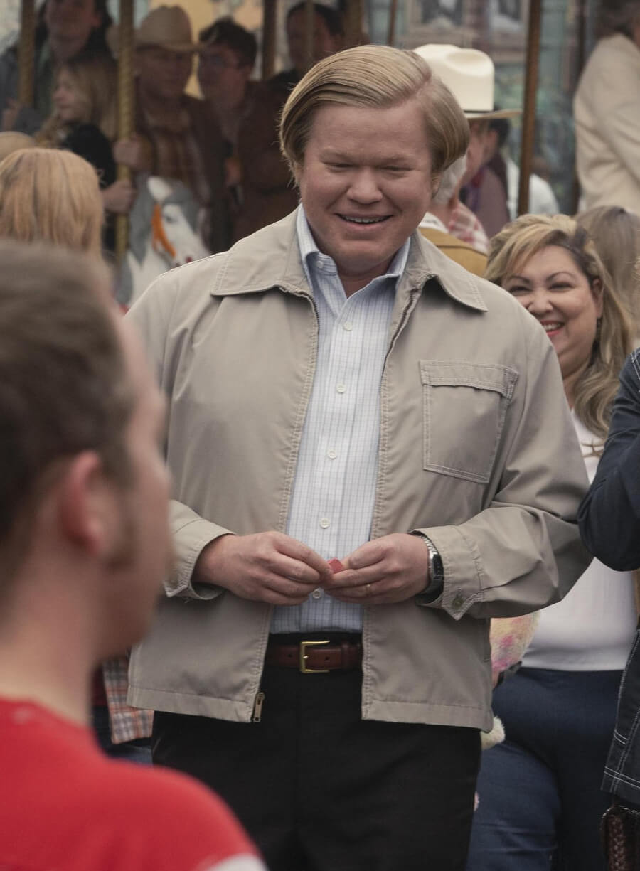 Jesse Plemons Love and Death Grey Jacket