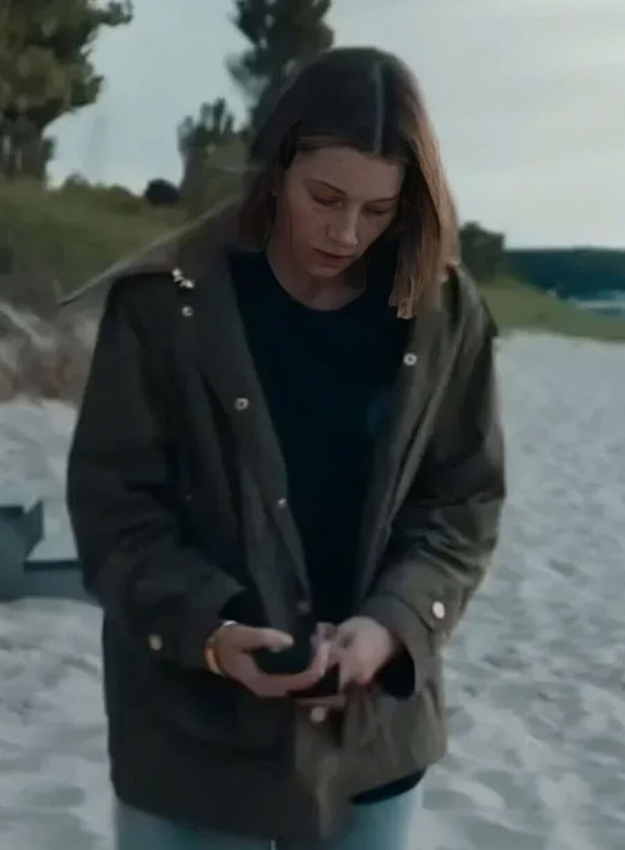 Jessica Biel The Better Sister 2025 Green Jacket