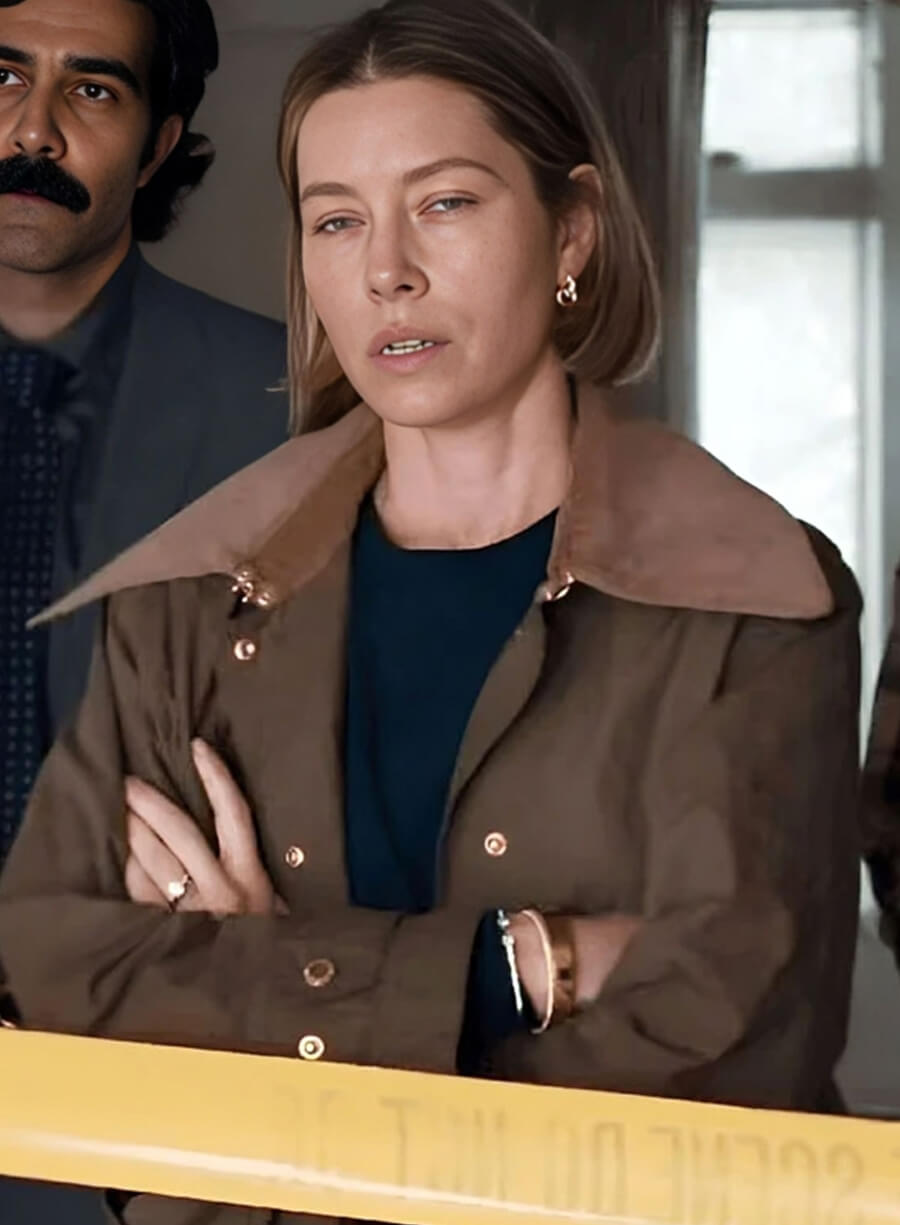 Jessica Biel The Better Sister 2025 Green Jacket