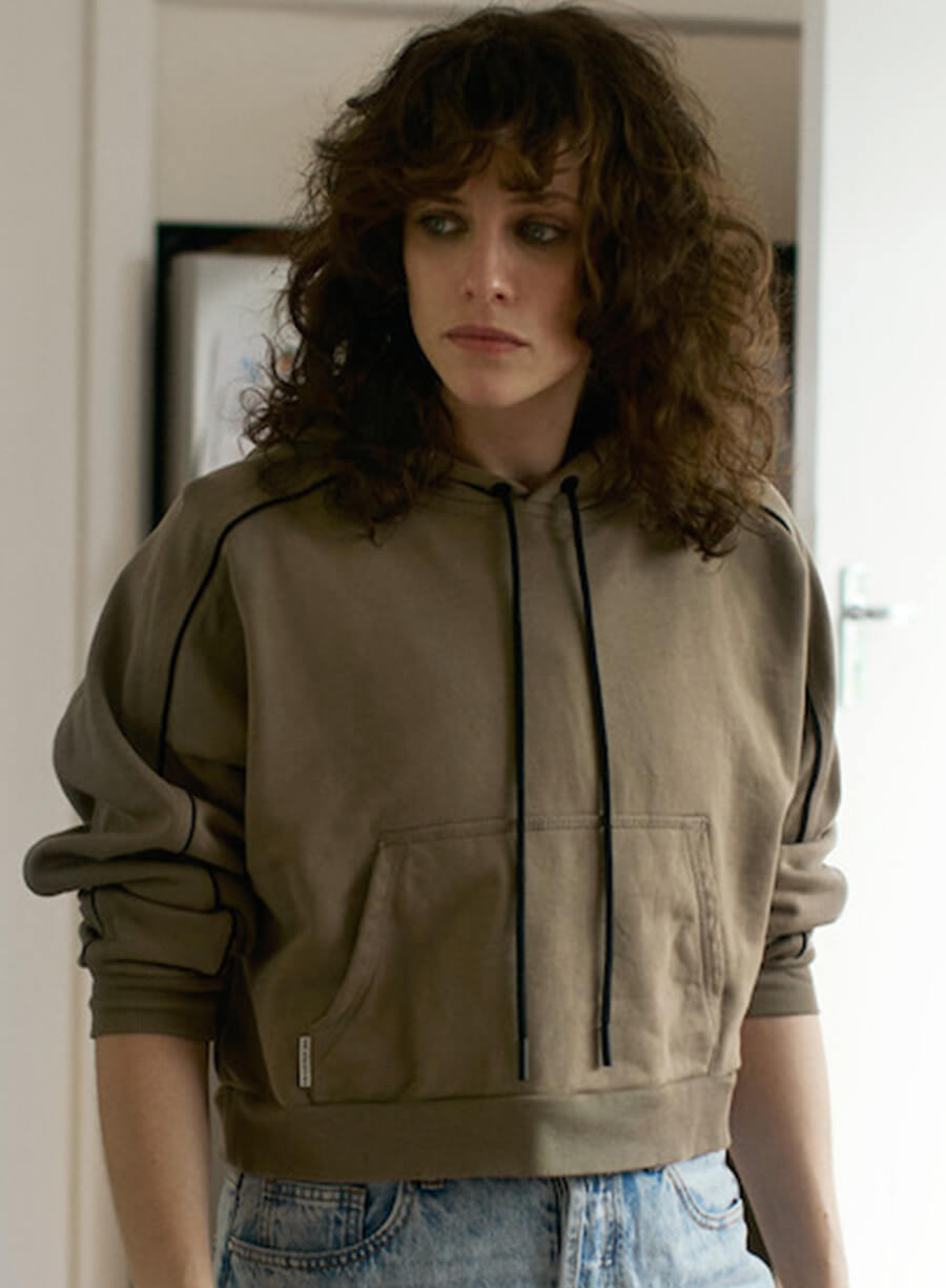 Jessica De Gouw The Survivors Brown Hoodie