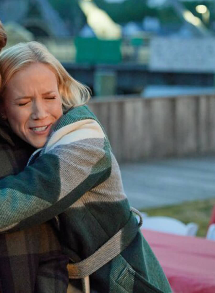 Jessy Schram Mystic Christmas Wool Coat