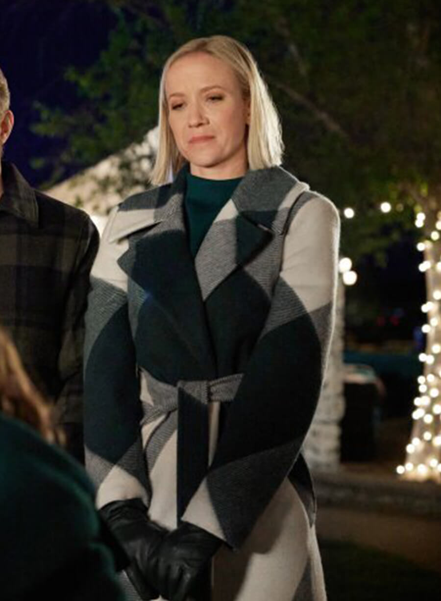 Jessy Schram Mystic Christmas Wool Coat