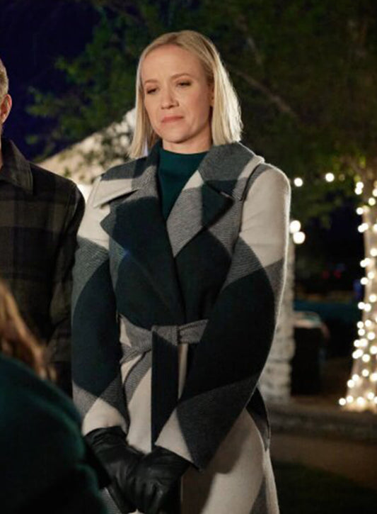 Jessy Schram Mystic Christmas Wool Coat