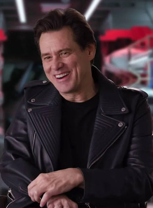 Jim Carrey Sonic The Hedgehog Black Leather Jacket