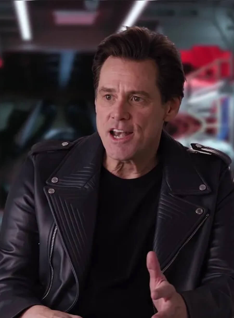 Jim Carrey Sonic The Hedgehog Black Leather Jacket