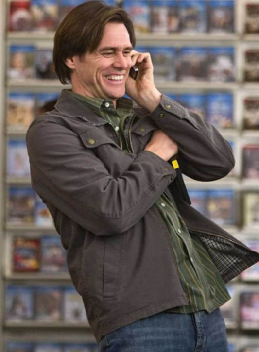 Jim Carrey Yes Man Grey Cotton Jacket