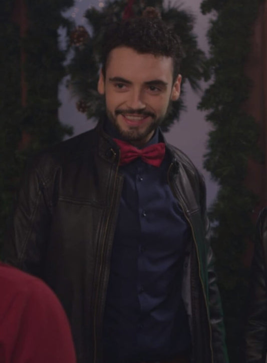 Joel McVeagh A Christmas Prince Black Leather Jacket