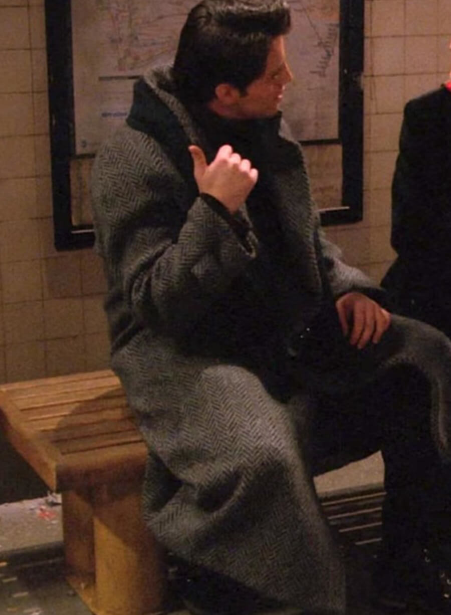 Joey Tribbiani Friends Brown Wool Coat
