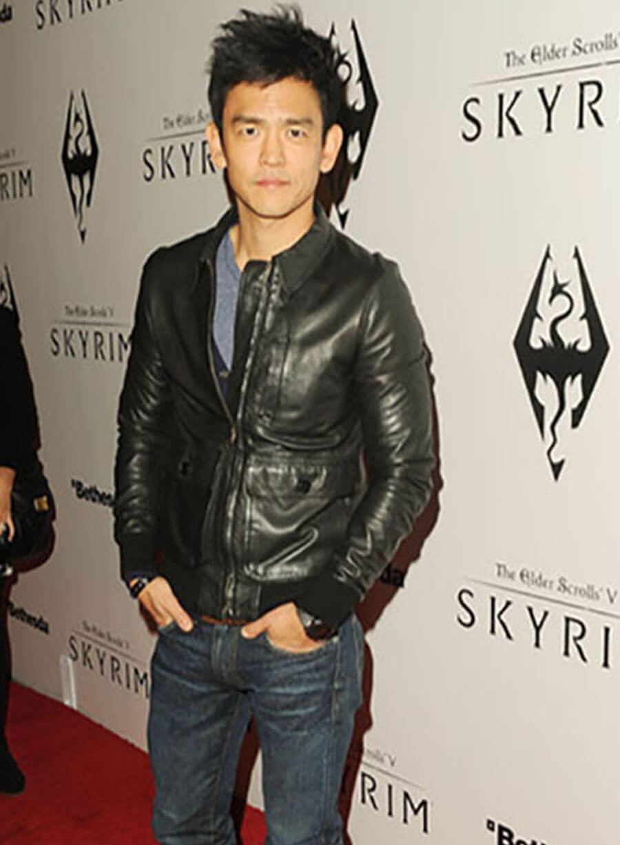 John Cho Black Leather Jacket