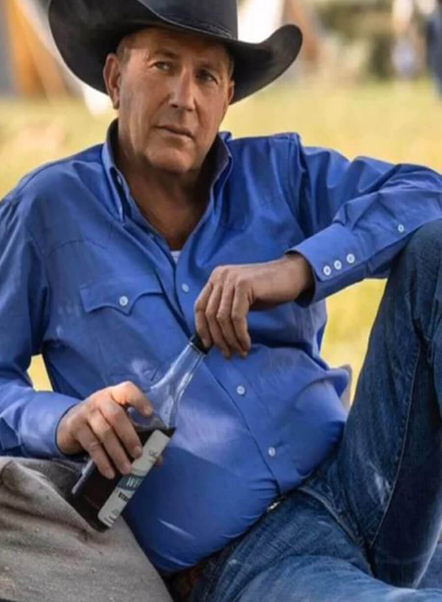 John Dutton Blue Cotton Shirt