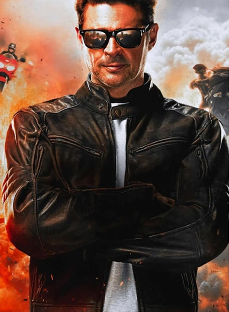 Johnny Cage Mortal Kombat II Brown Leather Jacket