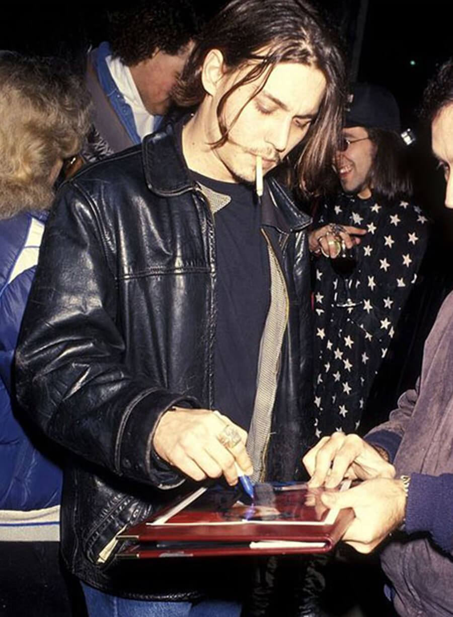 Johnny Depp Black Leather Jacket