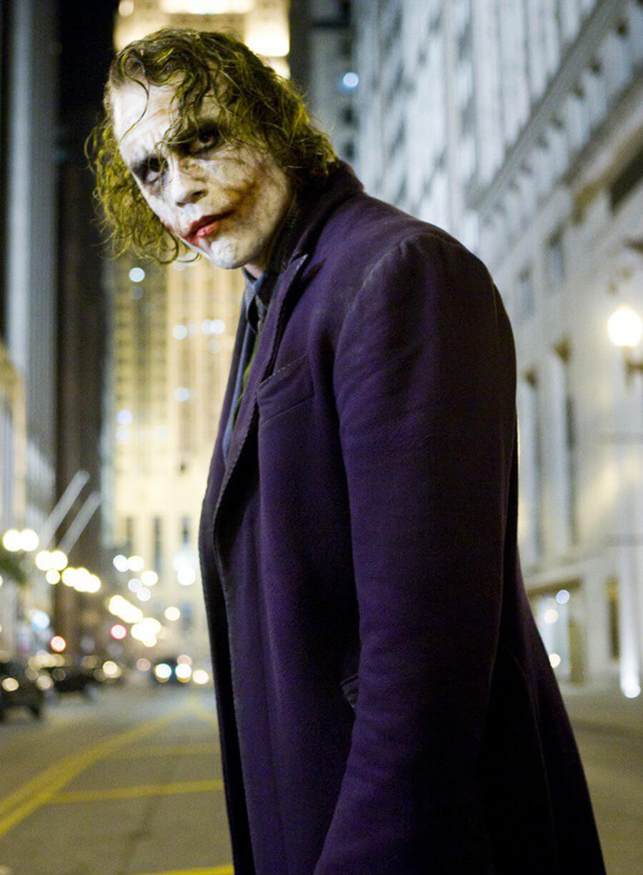 Joker The Dark Knight Purple Long Coat