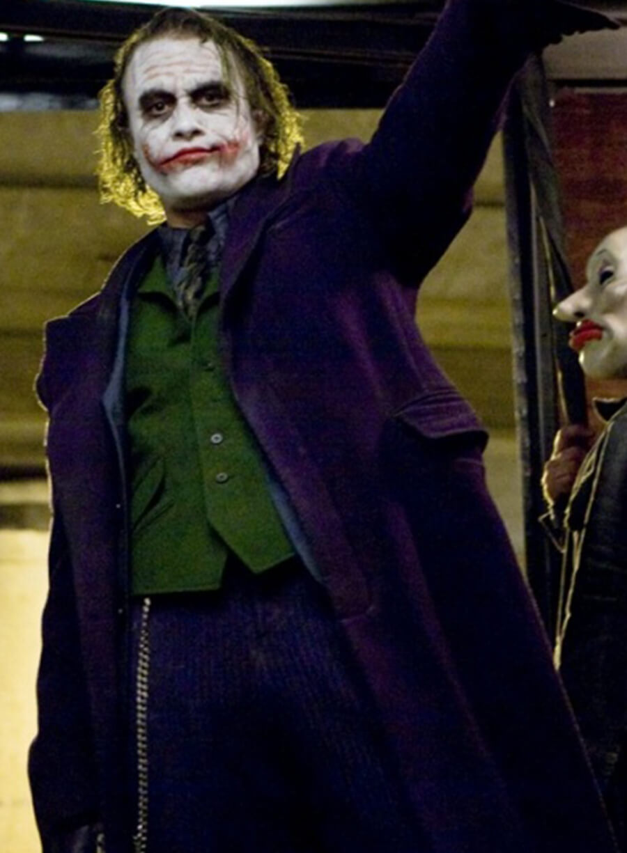 Joker The Dark Knight Purple Long Coat