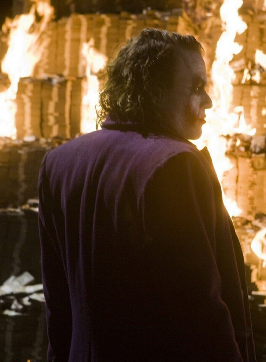 Joker The Dark Knight Purple Long Coat