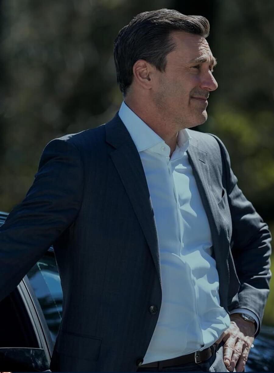 Jon Hamm Your Friends and Neighbors Grey Blazer
