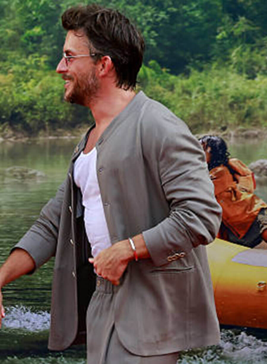 Jonathan Bailey Jurassic World Rebirth Premiere Jacket