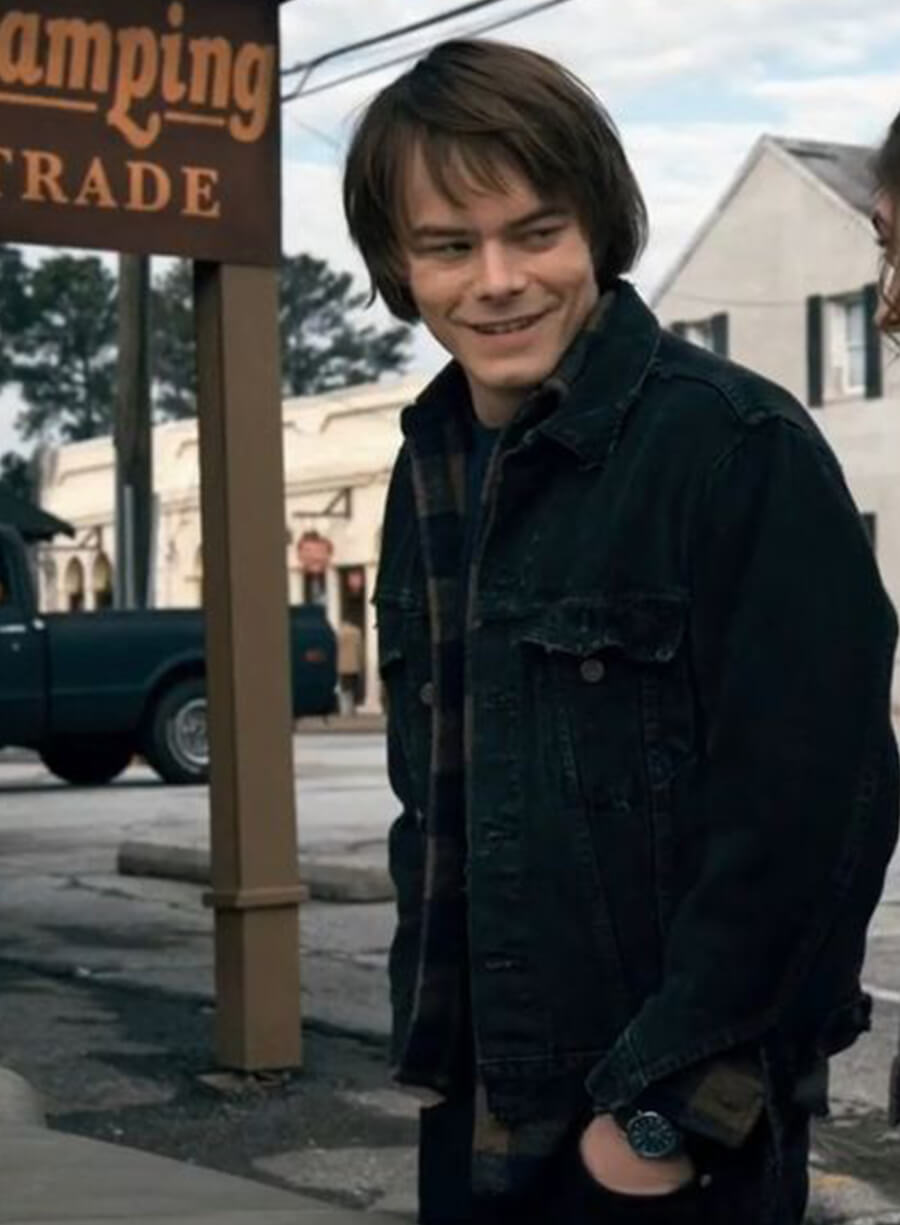 Jonathan Byers Stranger Things Black Denim Jacket