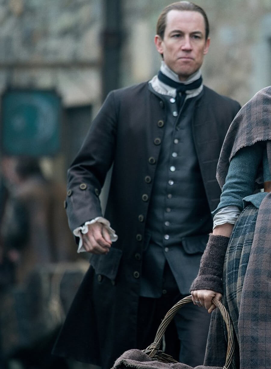 Jonathan Randall Outlander Black Leather Coat