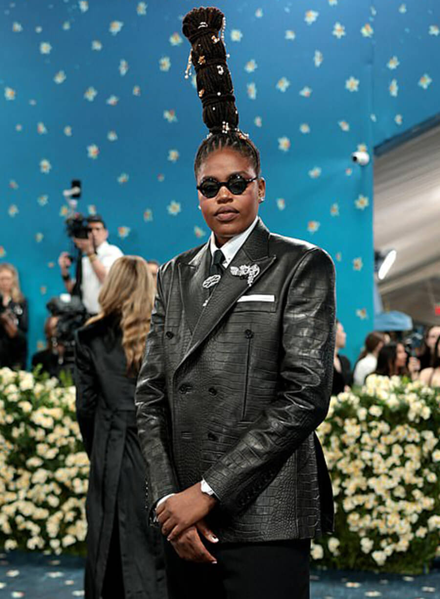 Jonquel Jones Met Gala 2025 Black Leather Blazer
