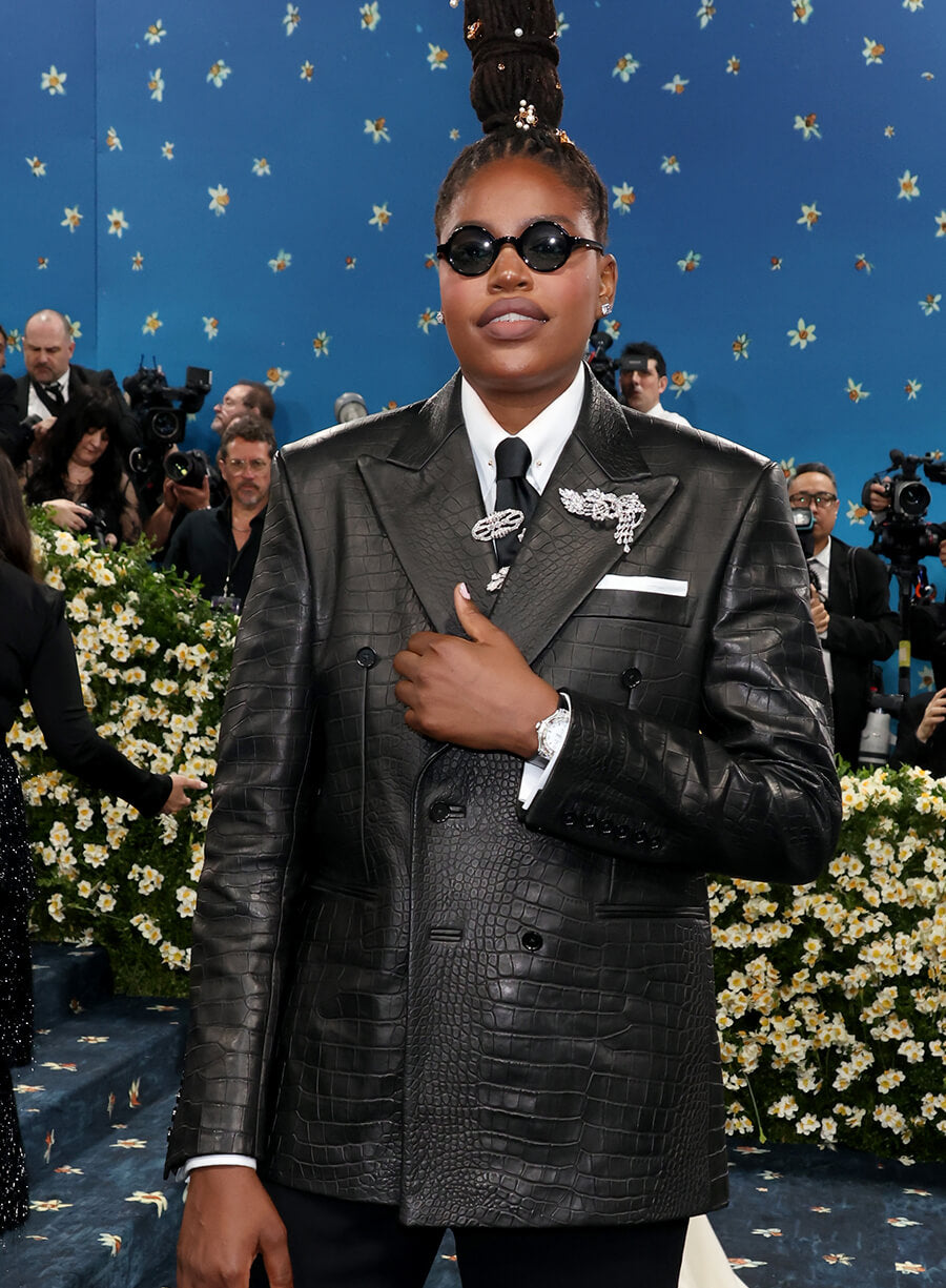 Jonquel Jones Met Gala 2025 Black Leather Blazer