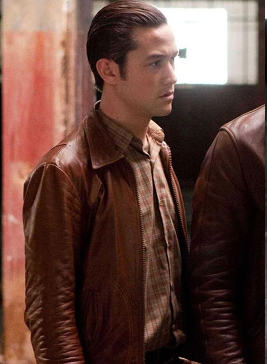 Josepeh Levitt Inception Browen Leather Jacket