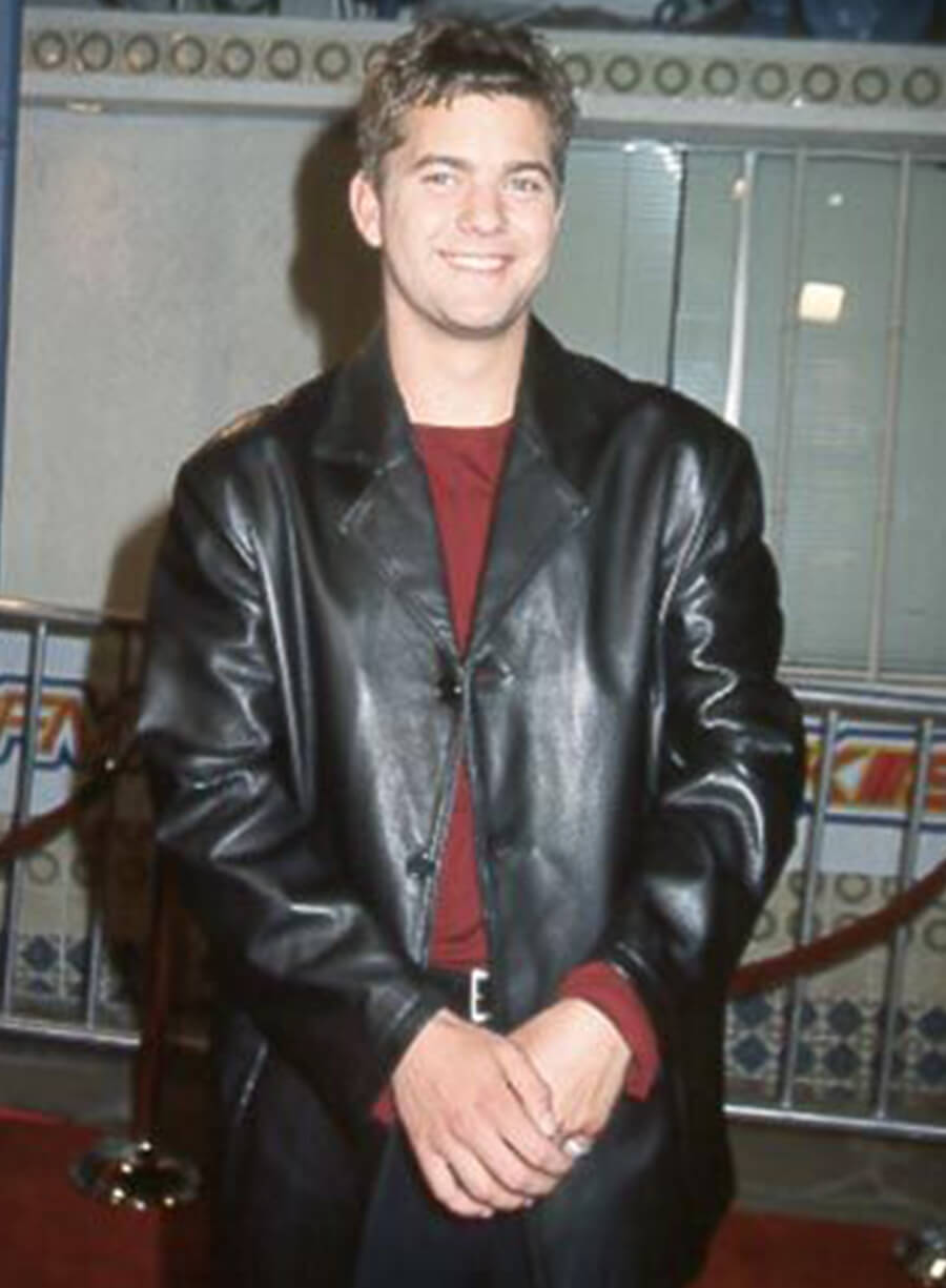 Joshua Jackson Black Leather Jacket