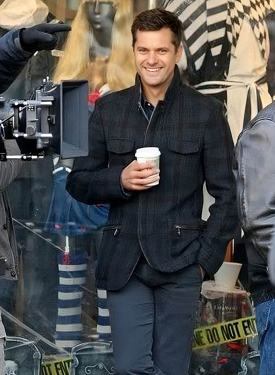 Joshua Jackson Plaid Wool Jacket