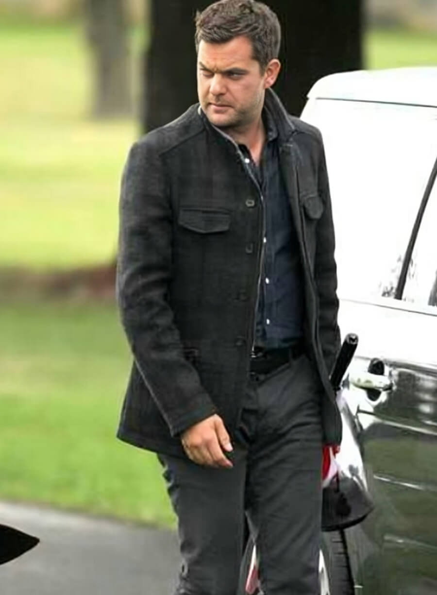 Joshua Jackson Plaid Wool Jacket