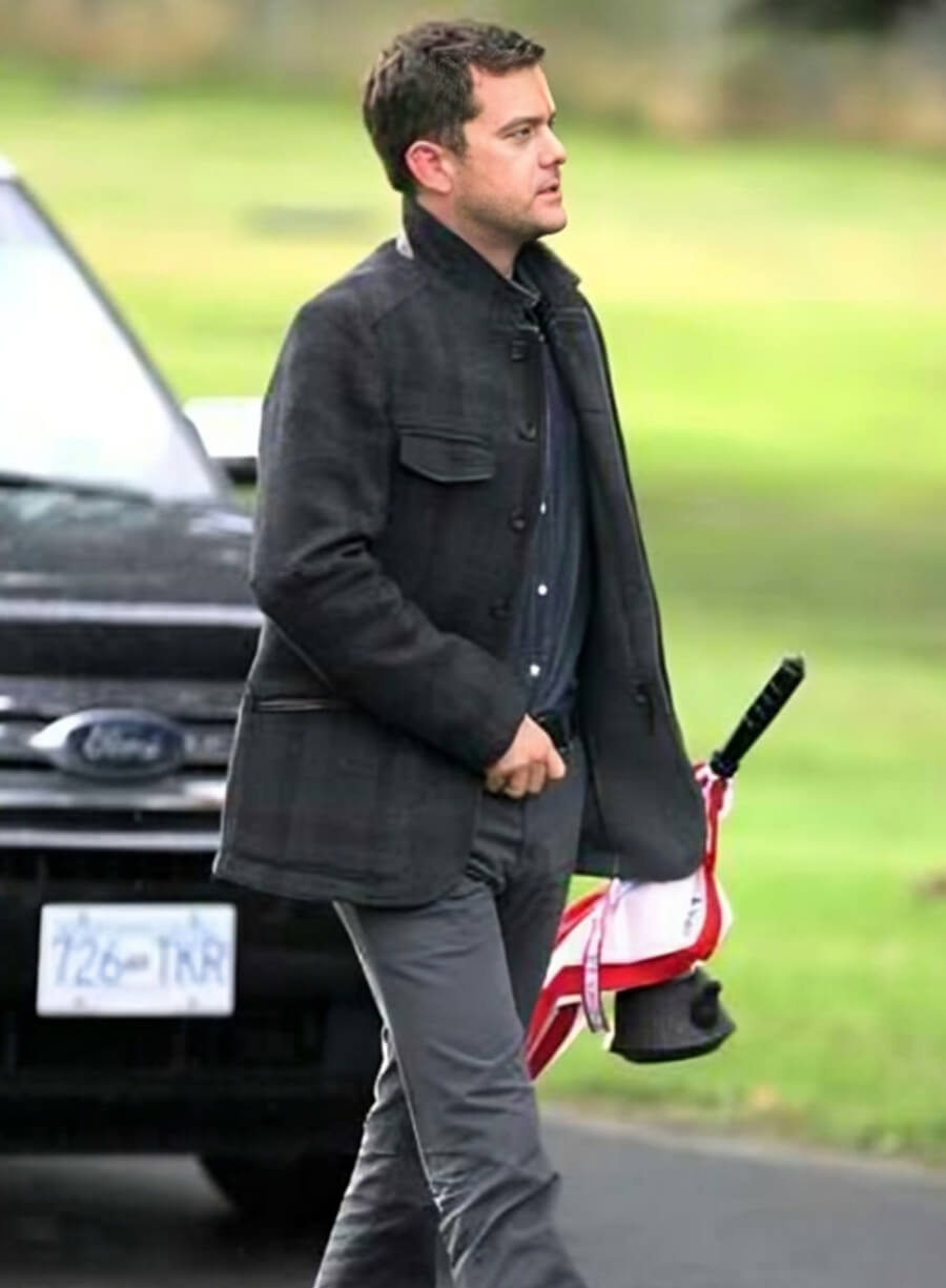 Joshua Jackson Plaid Wool Jacket