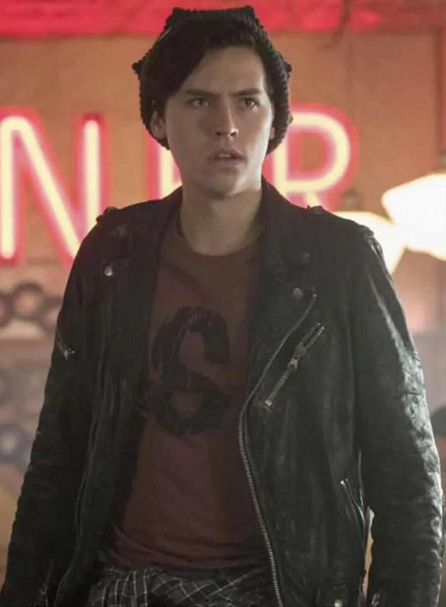Jughead Jones Riverdale S02 Black Leather Jacket