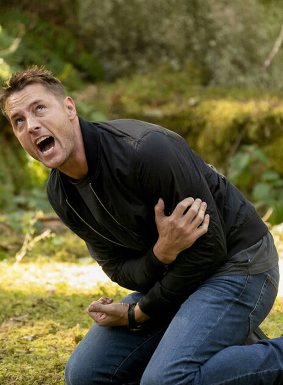 Justin Hartley Tracker Black Bomber Jacket