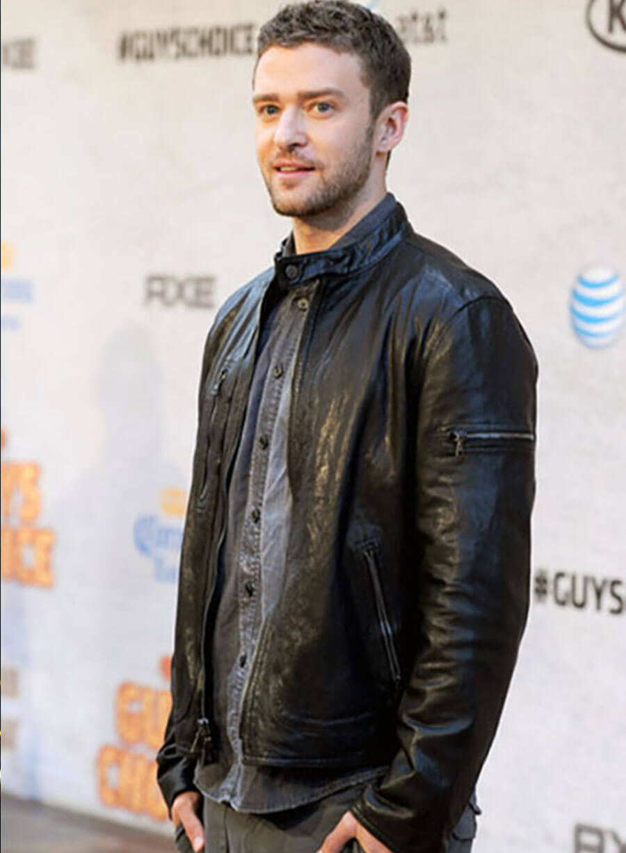 Justin Timberlake Guys Choice Awards Black Leather Jacket