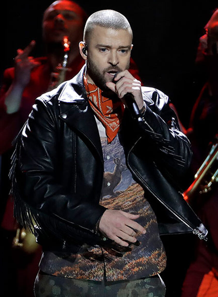 Justin Timberlake’s iconic look from the 2018 Super Bowl Halftime Show