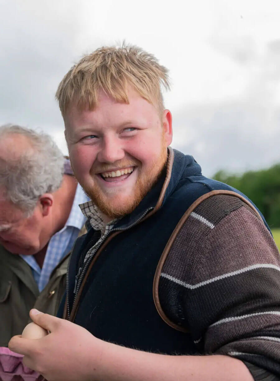 Kaleb Cooper Clarkson’s Farm Blue Vest